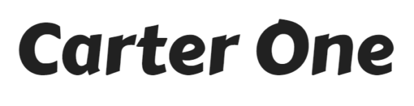 Beispiel der Schriftart Carter One
