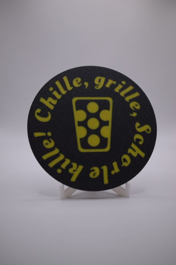 glasdeckel chille, grille, schorle, kille!
