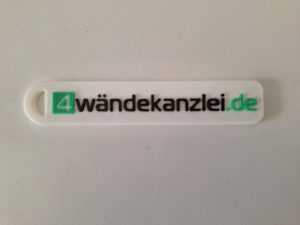 Schlüsselanhänger 4wändekanzlei Vorderseite
